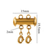Stainless Steel Circle Magnetic Spring Buckle Lobster Buckle Connector Strand Layered Buckle Tube Jewelry 18K Plated Electroplating