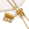 Stainless Steel Circle Magnetic Spring Buckle Lobster Buckle Connector Strand Layered Buckle Tube Jewelry 18K Plated Electroplating