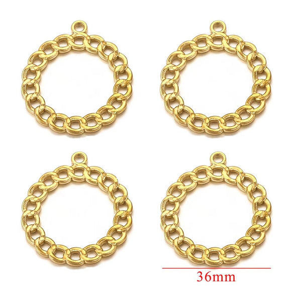 Stainless Steel Circle Nkshaped Handmade Electroplated Earrings Jewelry Accessories