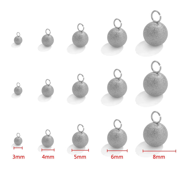 Stainless Steel Circle Pattern Electroplated Bead Welding Needle Hanging Titanium Steel Earrings Diy Jewelry Accessories