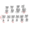 Stainless Steel Circle Pattern Electroplated Bead Welding Needle Hanging Titanium Steel Earrings Diy Jewelry Accessories