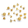 Stainless Steel Circle Pattern Electroplated Bead Welding Needle Hanging Titanium Steel Earrings Diy Jewelry Accessories