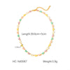 Stainless Steel Clavicle Chain Necklace And Bracelet With Daisy Olive Branch Butterfly Pattern And Oil Dripping Design For Women