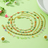 Stainless Steel Clavicle Chain Necklace And Bracelet With Daisy Olive Branch Butterfly Pattern And Oil Dripping Design For Women