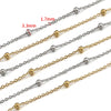Stainless Steel Clip Bead Chain Tassel Chain Antique Headdress Hairpin Material Electroplated Diy Jewelry Accessories
