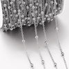 Stainless Steel Clip Bead Chain Tassel Chain Antique Headdress Hairpin Material Electroplated Diy Jewelry Accessories