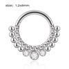 Stainless Steel Closed Nose Ring Welding Ball Dropshaped Round Electroplating Piercing Nose Septum Nail Unisex