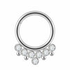 Stainless Steel Closed Nose Ring Welding Ball Dropshaped Round Electroplating Piercing Nose Septum Nail Unisex
