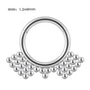Stainless Steel Closed Nose Ring Welding Ball Dropshaped Round Electroplating Piercing Nose Septum Nail Unisex