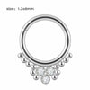 Stainless Steel Closed Nose Ring Welding Ball Dropshaped Round Electroplating Piercing Nose Septum Nail Unisex