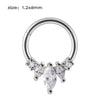 Stainless Steel Closed Nose Ring Welding Ball Dropshaped Round Electroplating Piercing Nose Septum Nail Unisex