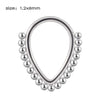 Stainless Steel Closed Nose Ring Welding Ball Dropshaped Round Electroplating Piercing Nose Septum Nail Unisex