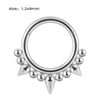 Stainless Steel Closed Nose Ring Welding Ball Dropshaped Round Electroplating Piercing Nose Septum Nail Unisex
