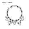 Stainless Steel Closed Nose Ring Welding Ball Dropshaped Round Electroplating Piercing Nose Septum Nail Unisex
