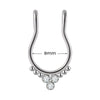 Stainless Steel Closed Nose Ring Welding Ball Dropshaped Round Electroplating Piercing Nose Septum Nail Unisex