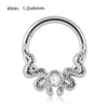 Stainless Steel Closed Nose Ring Welding Ball Dropshaped Round Electroplating Piercing Nose Septum Nail Unisex