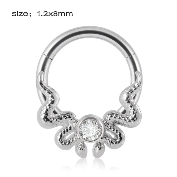 Stainless Steel Closed Nose Ring Welding Ball Dropshaped Round Electroplating Piercing Nose Septum Nail Unisex