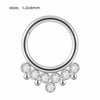 Stainless Steel Closed Nose Ring Welding Ball Dropshaped Round Electroplating Piercing Nose Septum Nail Unisex