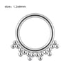 Stainless Steel Closed Nose Ring Welding Ball Dropshaped Round Electroplating Piercing Nose Septum Nail Unisex