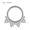 Stainless Steel Closed Nose Ring Welding Ball Dropshaped Round Electroplating Piercing Nose Septum Nail Unisex