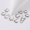Stainless Steel Closed Nose Ring Welding Ball Dropshaped Round Electroplating Piercing Nose Septum Nail Unisex