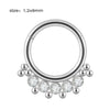 Stainless Steel Closed Nose Ring Welding Ball Dropshaped Round Electroplating Piercing Nose Septum Nail Unisex