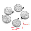Stainless Steel Coin Round Pendant Necklace With Crown Pattern And Electroplating Treatment For Ladies