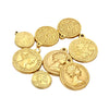 Stainless Steel Coin Round Pendant Necklace With Crown Pattern And Electroplating Treatment For Ladies