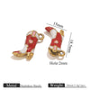 Stainless Steel Color Enamel Shoes Dripping Oil Pendant Jewelry Accessories For Necklace And Earrings