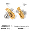 Stainless Steel Color Matching Ring High Grade Earring Titanium Steel Opening Beaded Bracelet With Geometric Design And Electroplating