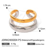 Stainless Steel Color Matching Ring High Grade Earring Titanium Steel Opening Beaded Bracelet With Geometric Design And Electroplating