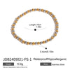 Stainless Steel Color Matching Ring High Grade Earring Titanium Steel Opening Beaded Bracelet With Geometric Design And Electroplating