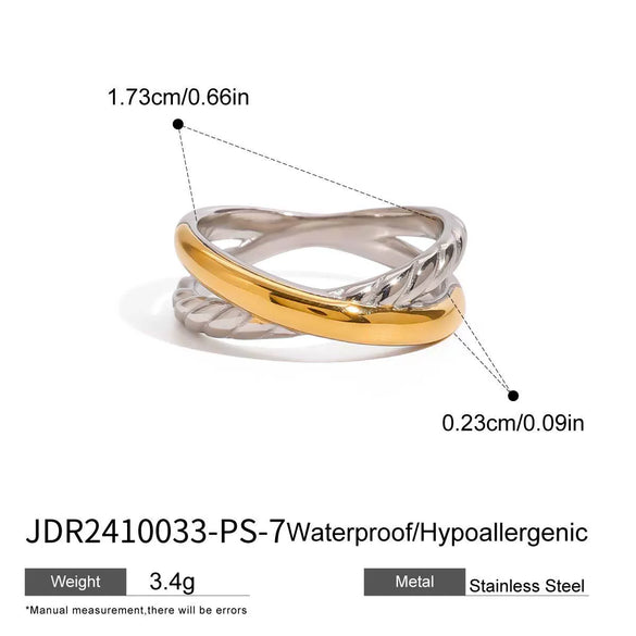 Stainless Steel Color Matching Ring High Grade Earring Titanium Steel Opening Beaded Bracelet With Geometric Design And Electroplating