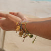 Stainless Steel Colored Conch Shell Bracelet With Electroplating And Cross Pattern For Women