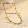 Stainless Steel Colorful Rhinestone Tassel Necklace For Women Electroplated Fashion Jewelry