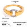 Stainless Steel Colormatching Earrings And Bracelet With Electroplating Treatment Simple Style For Women