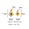 Stainless Steel Colorpreserving 18K Electroplated Star Pendant Accessories With Colorful Diamond And Zodiac Stone Design