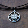 Stainless Steel Compass Cross Pendant With Polished Finish Navigation Inspired Jewelry Wholesale
