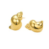 Stainless Steel Conch Earrings Electroplated Fashionable Light Luxury Women's