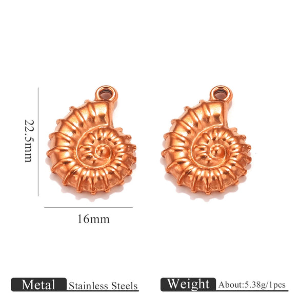 Stainless Steel Conch Multishape Jewelry Pendant Necklace Earrings Accessories With 18K Electroplating