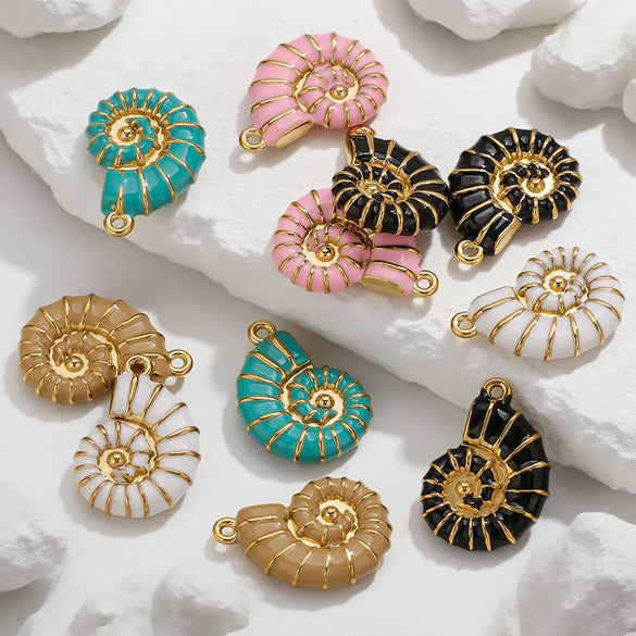 Stainless Steel Conch Multishape Jewelry Pendant Necklace Earrings Accessories With 18K Electroplating