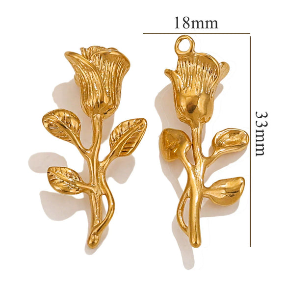Stainless Steel Conch Pattern Vacuum Plated 18K Gold Color Fashion Pendant