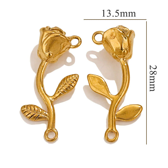 Stainless Steel Conch Pattern Vacuum Plated 18K Gold Color Fashion Pendant
