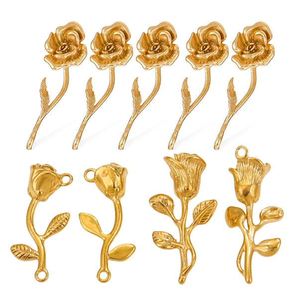 Stainless Steel Conch Pattern Vacuum Plated 18K Gold Color Fashion Pendant