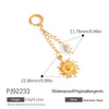 Stainless Steel Conch Sun Single Pendant Electroplated 18K Gold Color Minimalist Jewelry Bikini Buckle