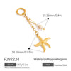 Stainless Steel Conch Sun Single Pendant Electroplated 18K Gold Color Minimalist Jewelry Bikini Buckle
