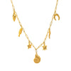 Stainless Steel Conch Turtle Necklace Pendant Furnace Vacuum Electroplated 18K Gold Color Retention