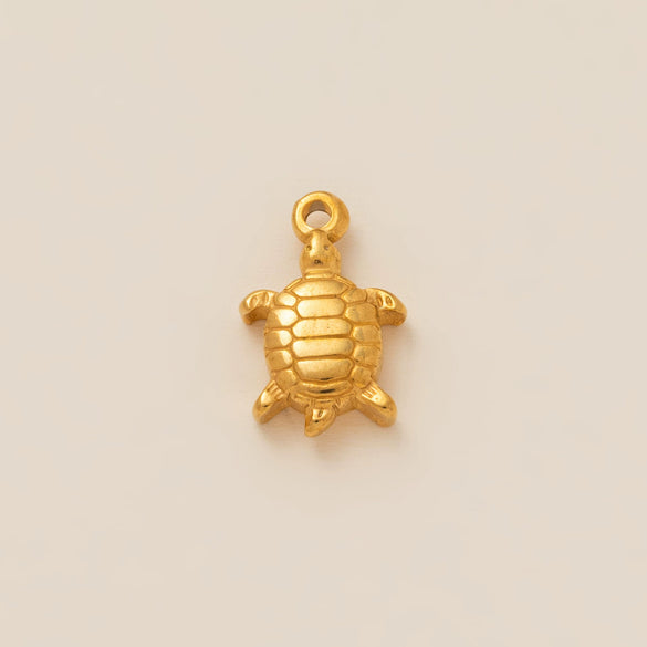 Stainless Steel Conch Turtle Necklace Pendant Furnace Vacuum Plated 18K Gold Color Preservation Summer Beach Style
