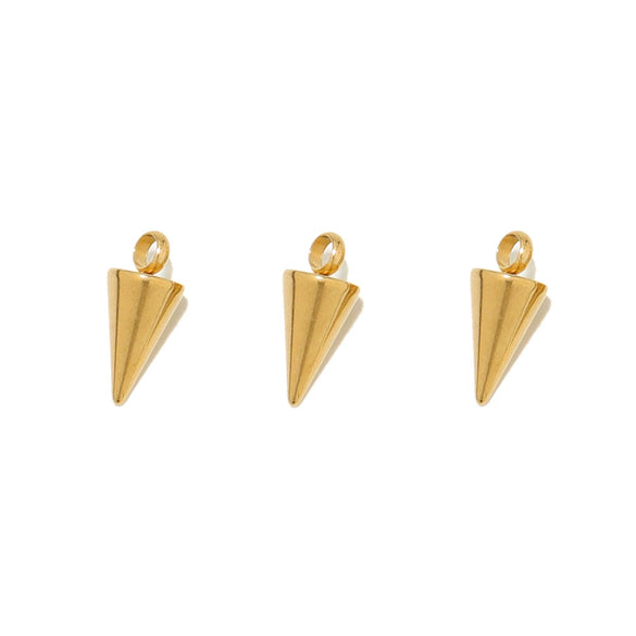 Stainless Steel Cone Pendant Jewelry Accessories Gold Electroplated