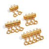 Stainless Steel Connector Layered Buckle Antiknot Folding Necklace Diy Accessories Electroplated